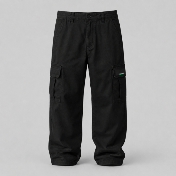 Black Corner Utility Cargo Pants